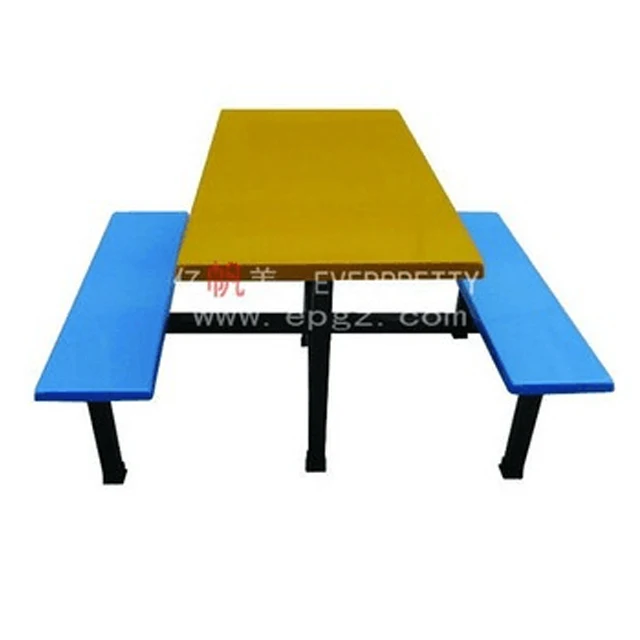 High Quality Colorful University Middle School School Furniture Dinning Table And Chair for Students