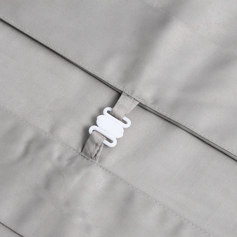 Wholesale Solid Color 100% Cotton Bedding Bed Duvet Cover Set Long Staple Cotton Satin Quilt Cover Gray