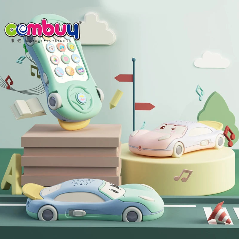 Брелок в форме машины для раннего развития детей проекции зубов клея на английском; Мобильного телефона игрушки