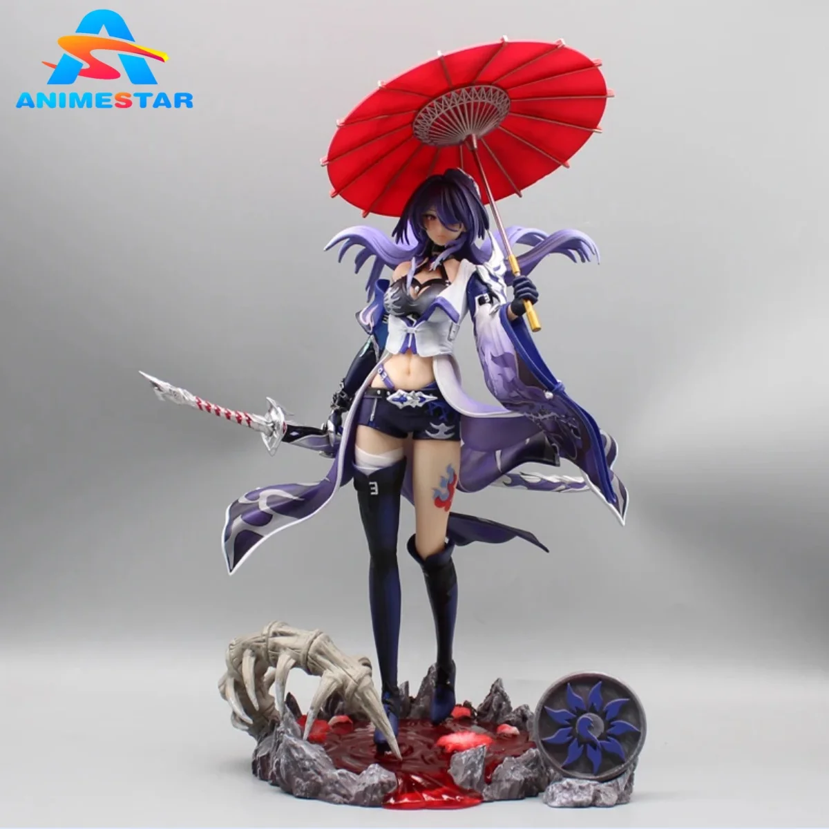 2024 Hot Game Honkai Star rail 38CM Raiden Bosenmori Cartoon Anime Statue PVC Action Figure Doll Collection Toys Gift For Kids