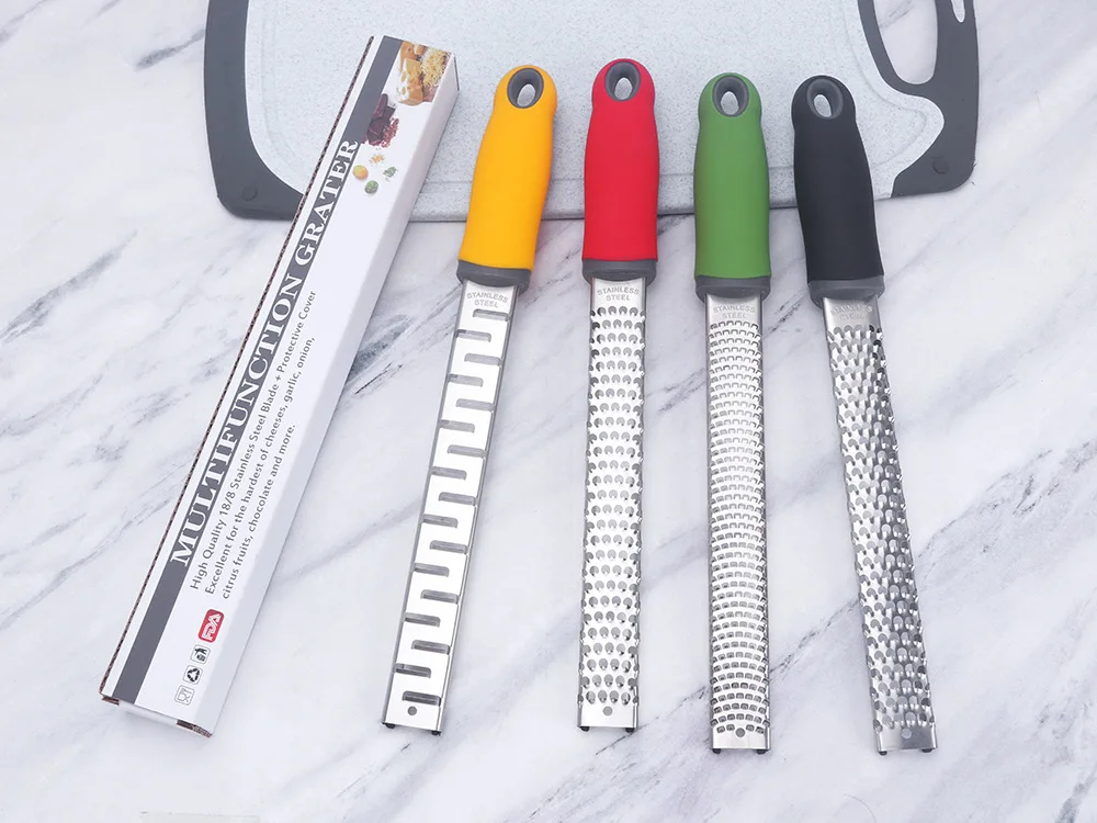 Yongli Kitchen Tools Stainless Steel Citrus Zester Dishwasher Safe Cheese Grater Long Extra Fine Hand Grater