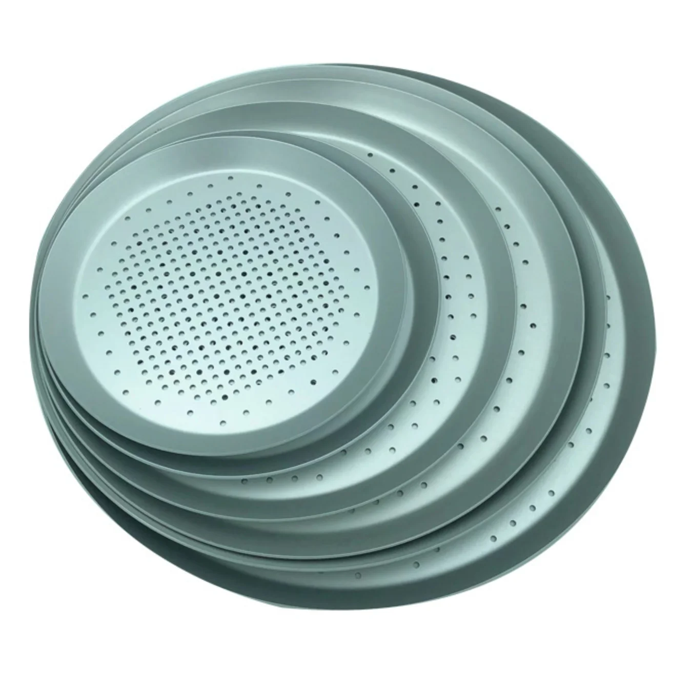 Restaurant Grade Aluminum Pizza Tray / Round Baking Tray For Pizza