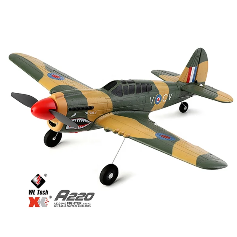 WLtoys XK A220 Радиоуправляемый вертолет P40 RTF 6-осевой 4Ch 384 Wingspan 6G/3D модель трюки Электрический самолет планер