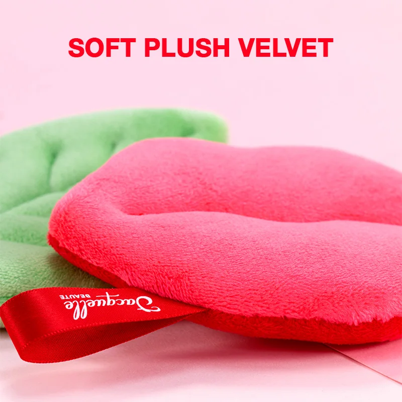 Unique design velour face makeup puff dual side foundation powder puffs blender with handle