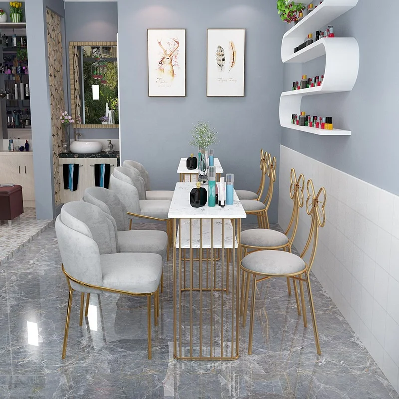 140CM Manicure Table and Chair Set Furniture Double Seat Nail tables