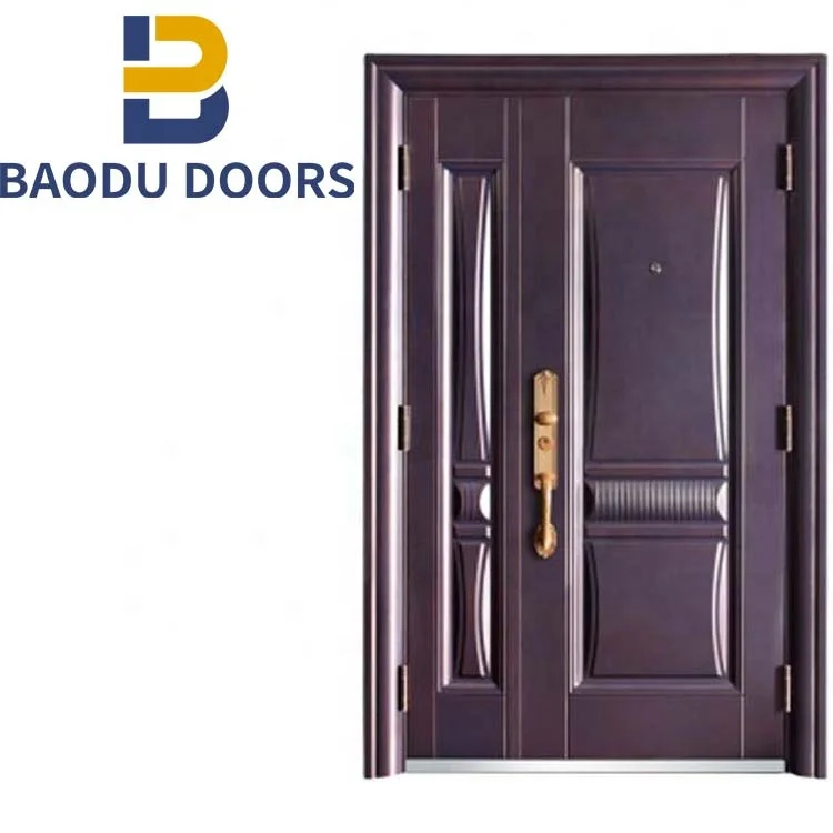 BD China golden door supplier provide 0.6/1.2mm steel security door for Malaysia