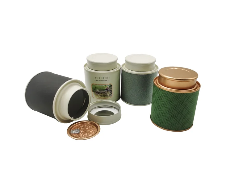 50 Gram 50 g Tea Paper Cans Packaging 100 Gram 100 g Tea Packaging Canister with Custom Colors