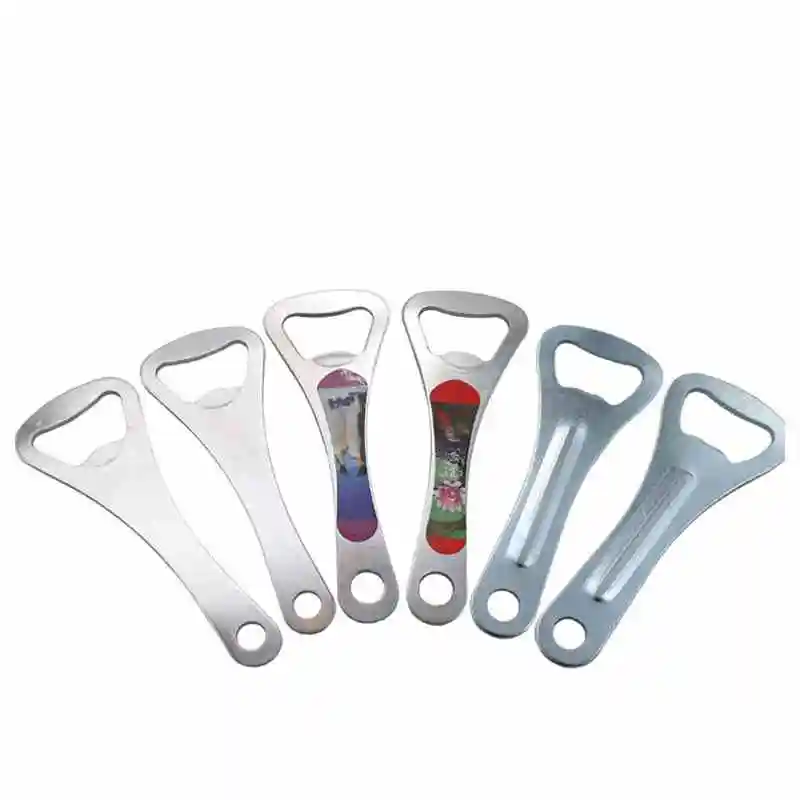 Custom Laser Logo Steel Beer Opener For Bar And Home Advertising Engraving Blank Metal Wine Bottle Opener
