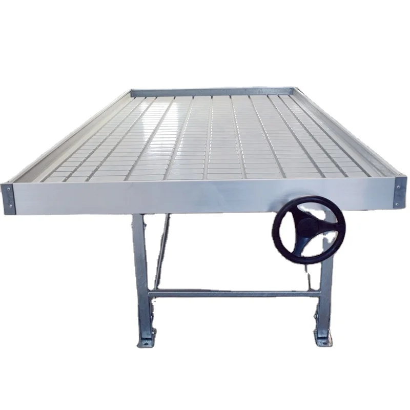 Wholesale 4x8 Seed Grow Rolling Table Hydroponic System Cultivation Table Grow Bed Ebb and Flow Rolling Bench for Sale