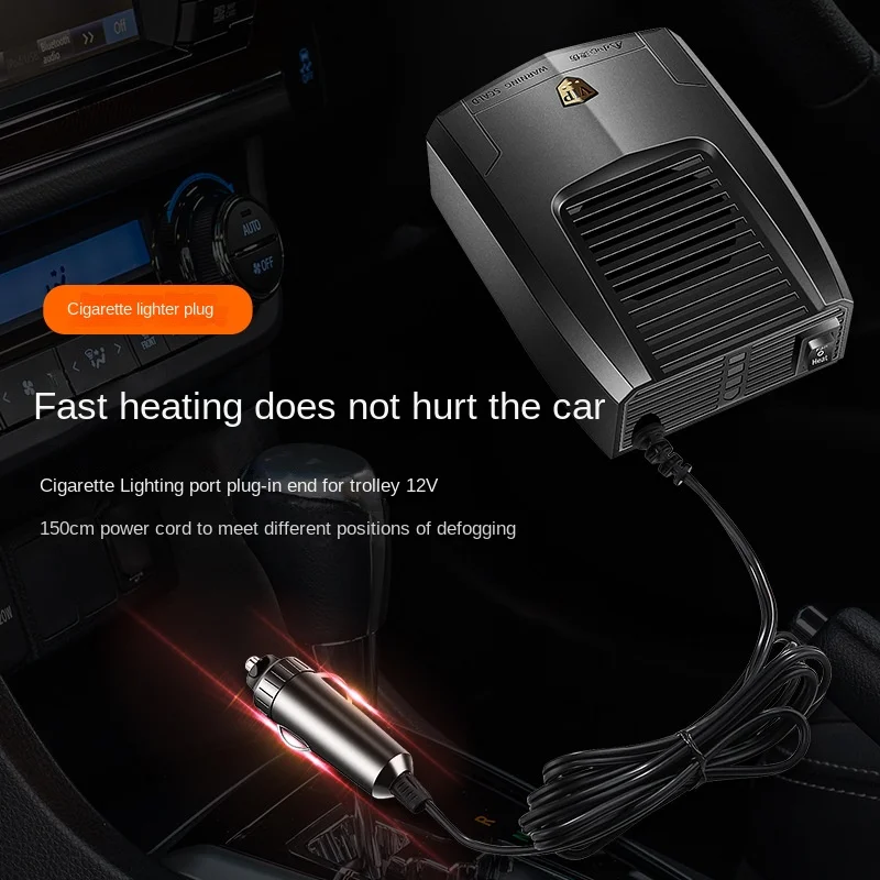 Portable 12V/24V Car Fan Cross-Border Small Heater for Defrosting and Defogging