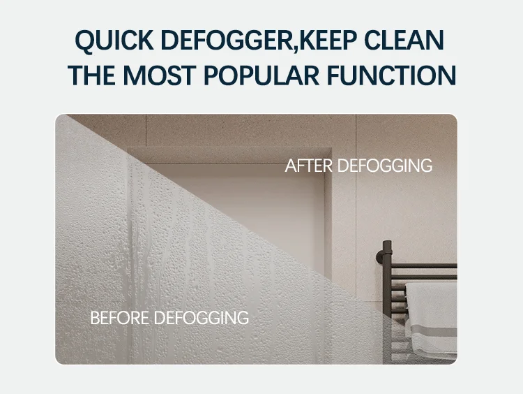 Environmental Defogger Dimmer LED Bathroom Smart Mirror with Touch Switch