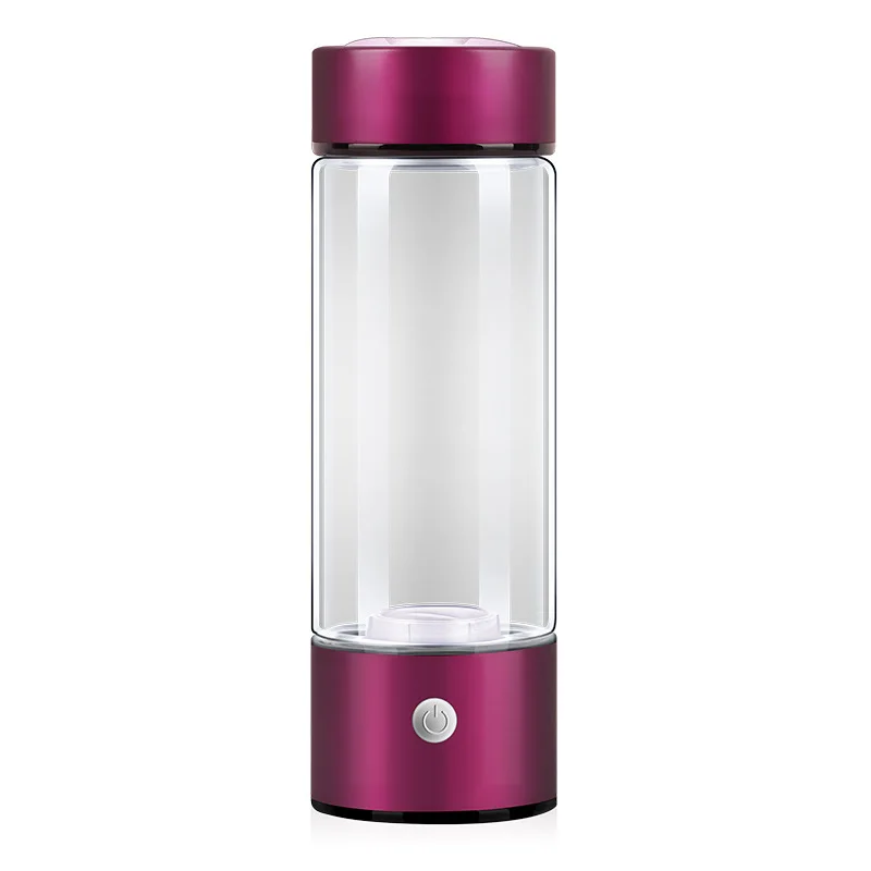 Bpa Free Clear Borosilicate Glass Filtered Water Bottle Generator Alkaline Outdoor Usb Portable Glass Rich Hydrogen Water Bottle