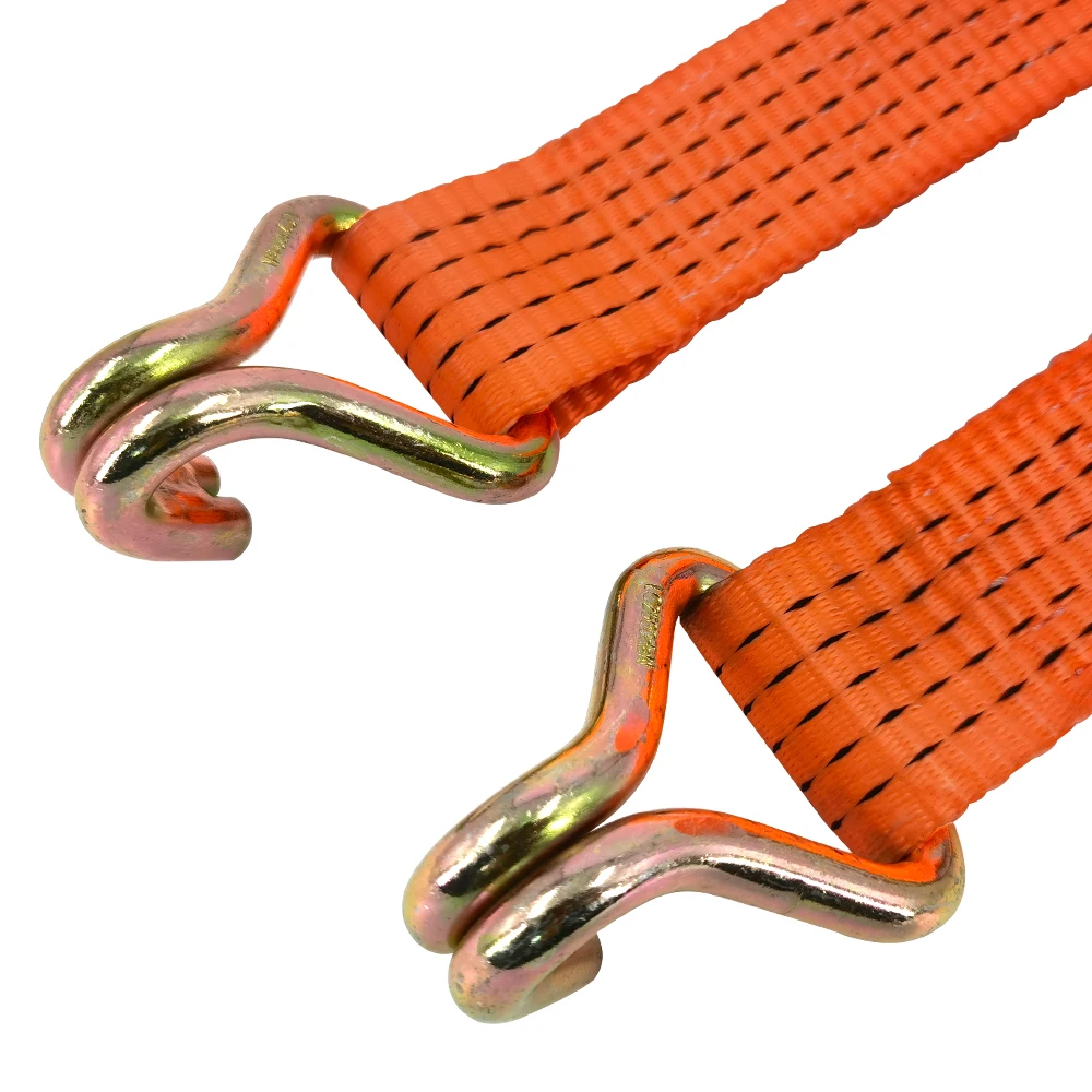 
2 Inch 3000 Kg Polyester Recovery Retractable Lashing Straps Ratchet 