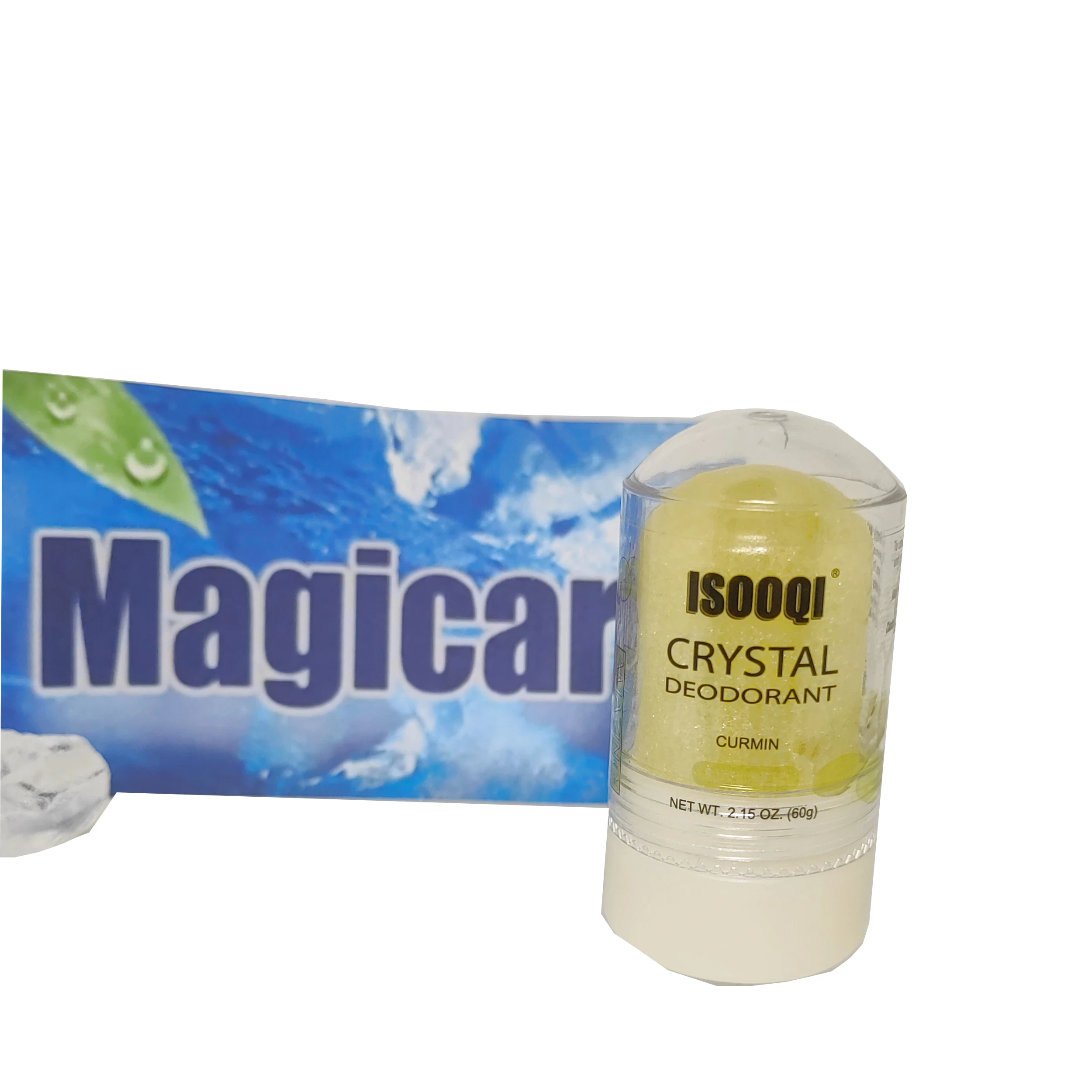 Magicare 60G Curmin Alum Stick Potassium Alum Block Antiperspirant Stone Crystal Deodorant  Natural Mineral Salt Underarm Unisex