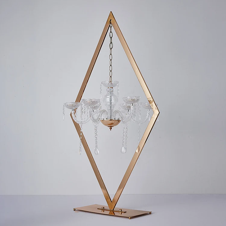 European Style Metal Candle Holders Candelabra Wedding Acrylic Candle Holder Table Centerpieces