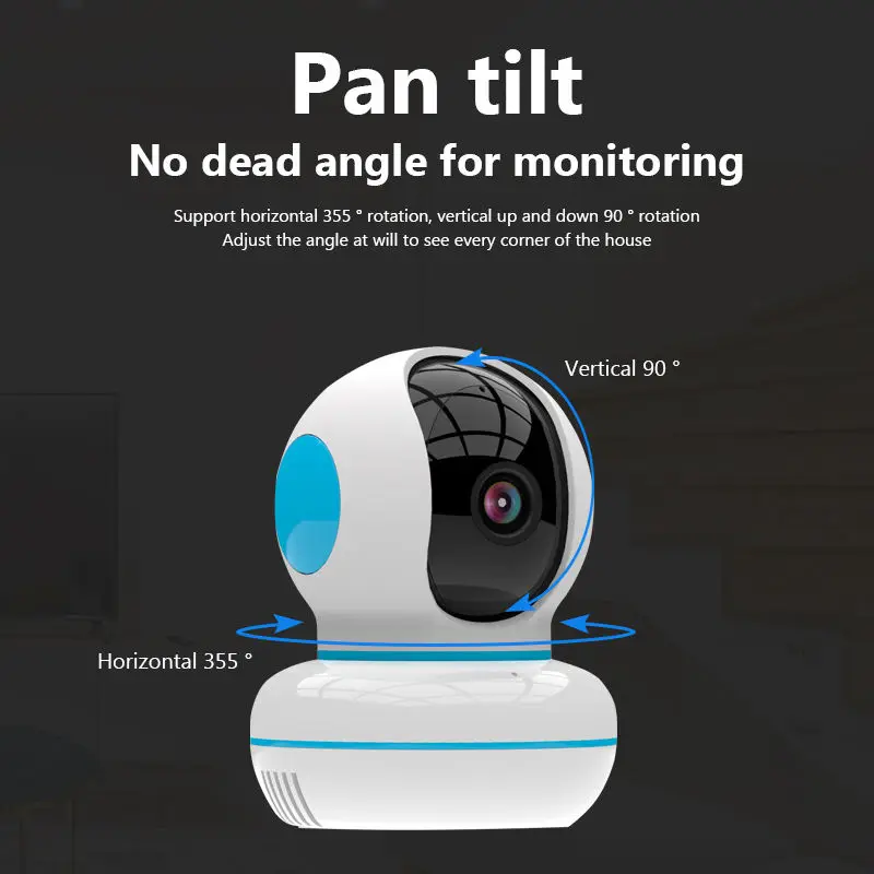 New Auto Tracking Wireless Hd 720p 1080p Home Panoramic Surveillance Cctv Alarm Ip Camera