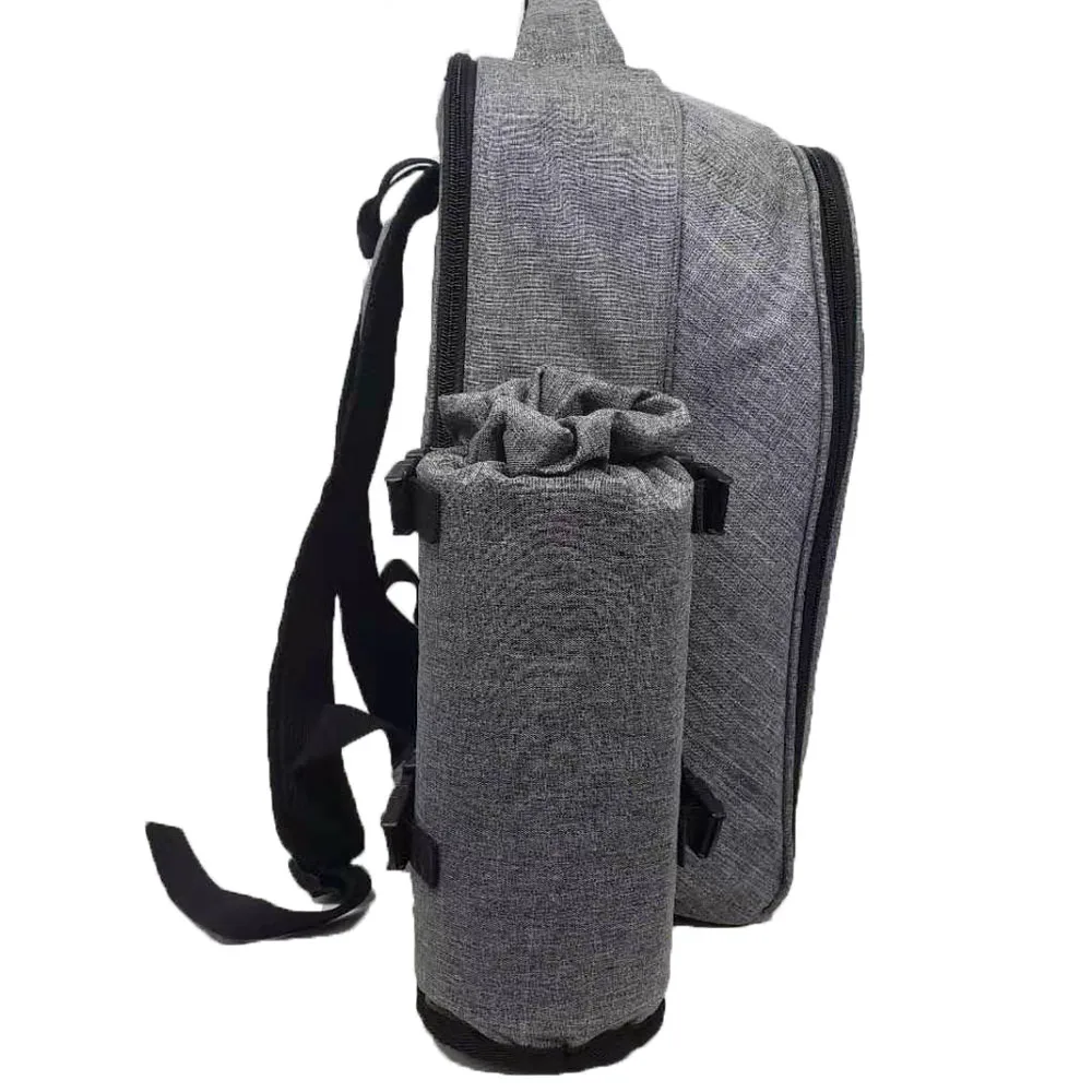 Picnic Backpack Stylish All-in-One Portable Picnic Bag with Complete Cutlery Set, Stainless Steel S/P Shakers | Picnic Blanket