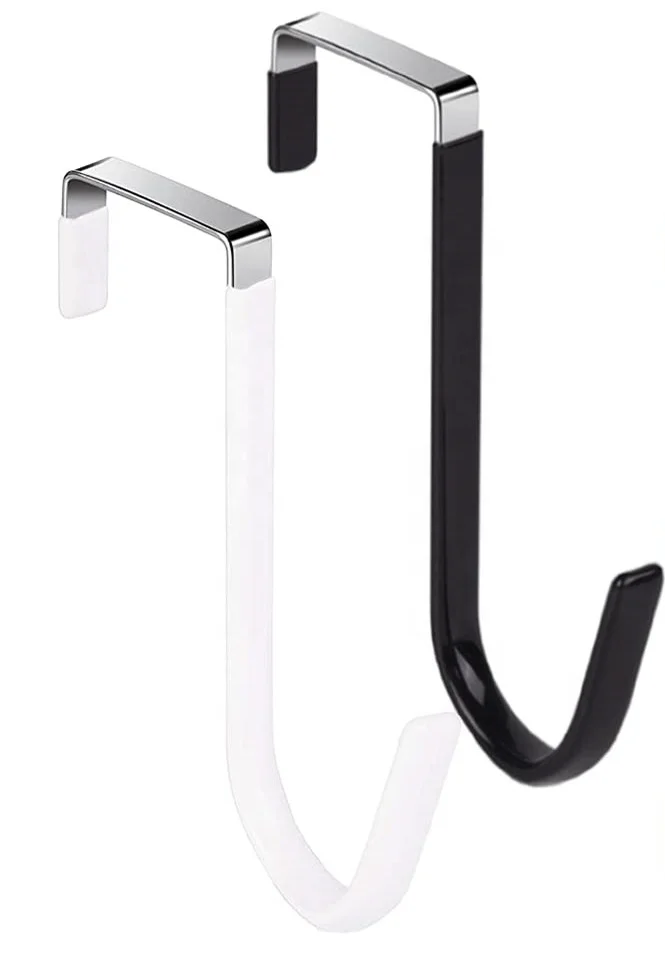 6-Pack Over-The-Door Vinyl Coated Stainless Steel Hanger Hooks