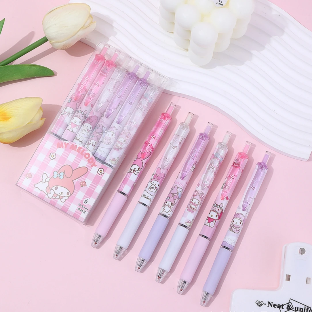 ML bulk kawaii fancy sanrioed cute signature press Black pen school student office stationery set store Writing gel Pen