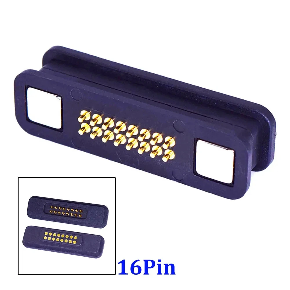 1 Pair Waterproof Magnetic 2A Pogo Pin Connector 13/14/15/16/17/18/19/20Pin Male Female Spring Loaded DC Power Socket