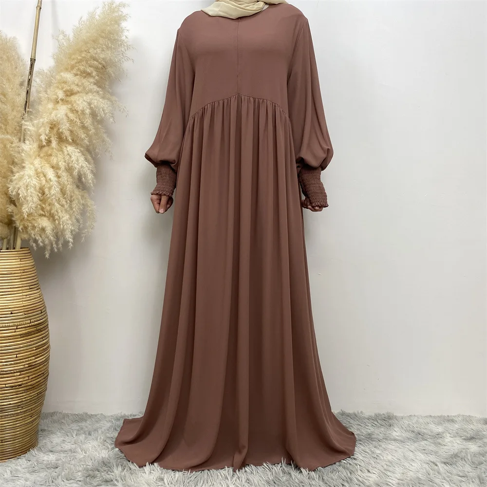 Modest Khimar Hijab Abaya Latest Muslim Dress Elegant Open Women Muslim Dress Front Side With Zipper High Quality Chiffon Dress