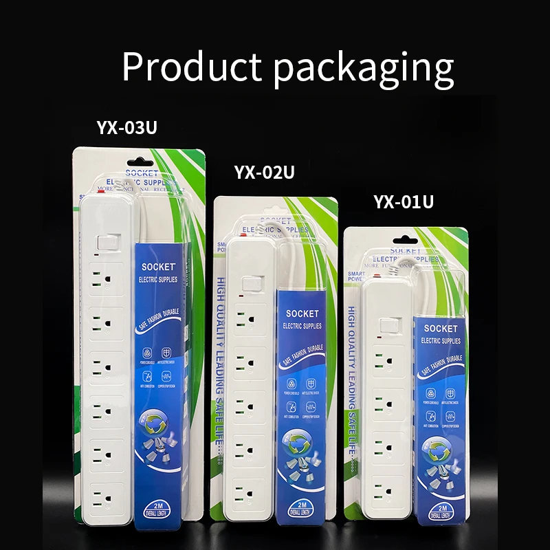 YS-03u US-standard smart usb plug-in Amazon wholesale office household drag board plug-in row usb plug-in