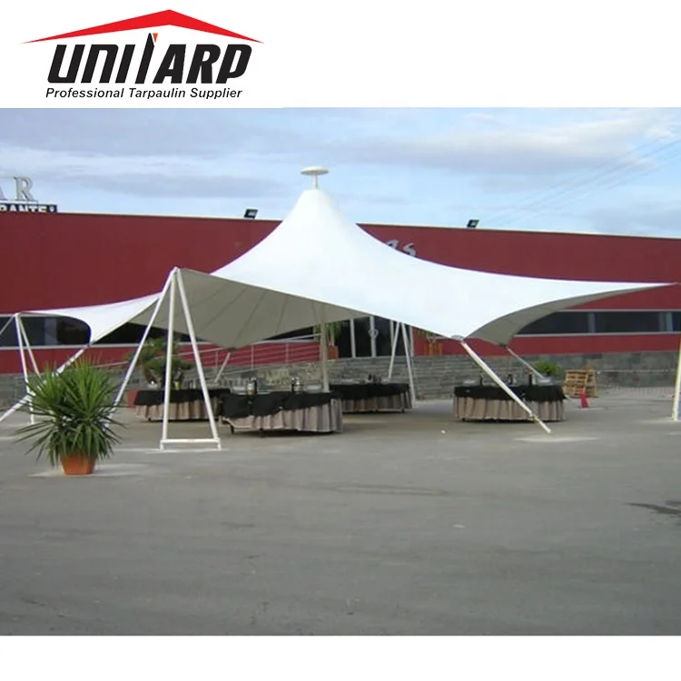 Оптовая продажа, Натяжная ткань Pvdf, квадратный солнцезащитный материал для покрытия крыши