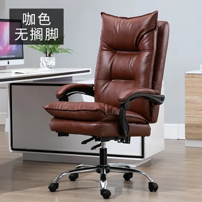 Ergonomic design comfortable lifting rotary reclining chair with adjustable back and foot rest boss office chair with pulley