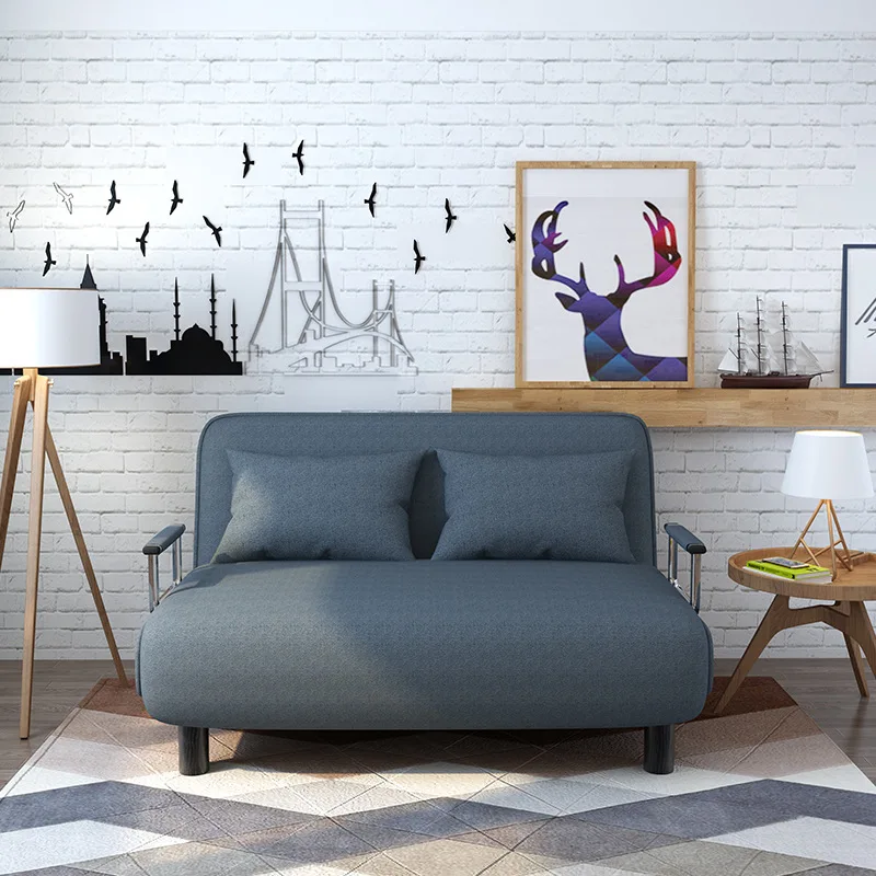 Leisure lazy folding chair metal frame cheap sofa bed