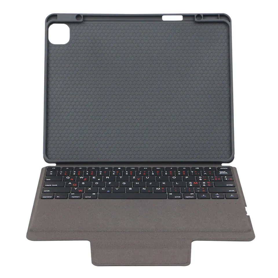 YiLing factory OEM Wireless Leather Keyboard Case Compatible With For iPad Pro 12.9 inch Touchpad Cover With Pen Holder