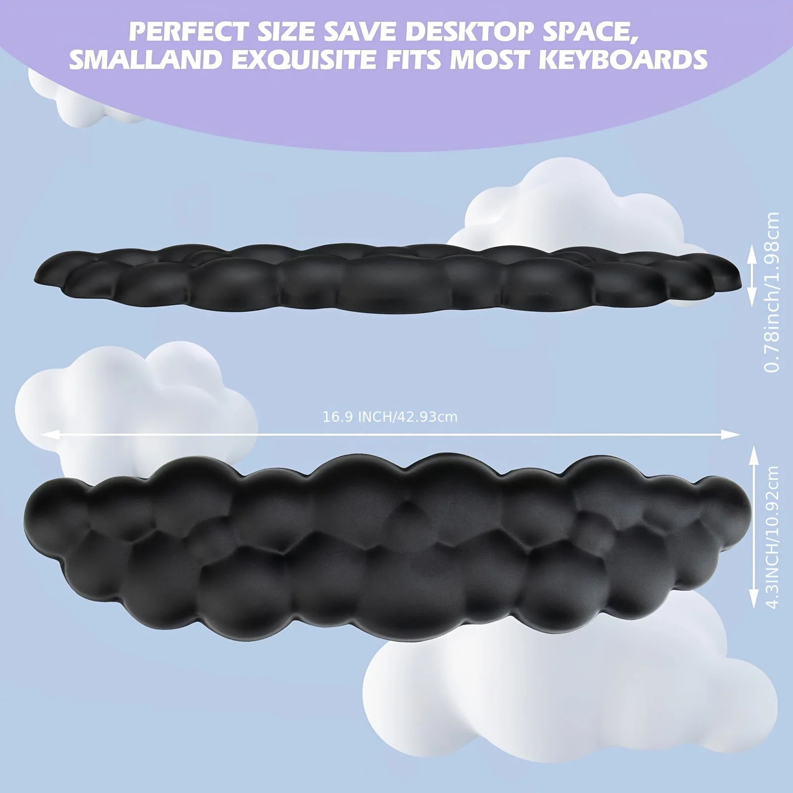 Cloud Wrist Rest Keyboard-Keyboard Cloud Wrist Rest Mouse, Desk Cloud Wrist Pad Slip Base  For Home, Office, Computer