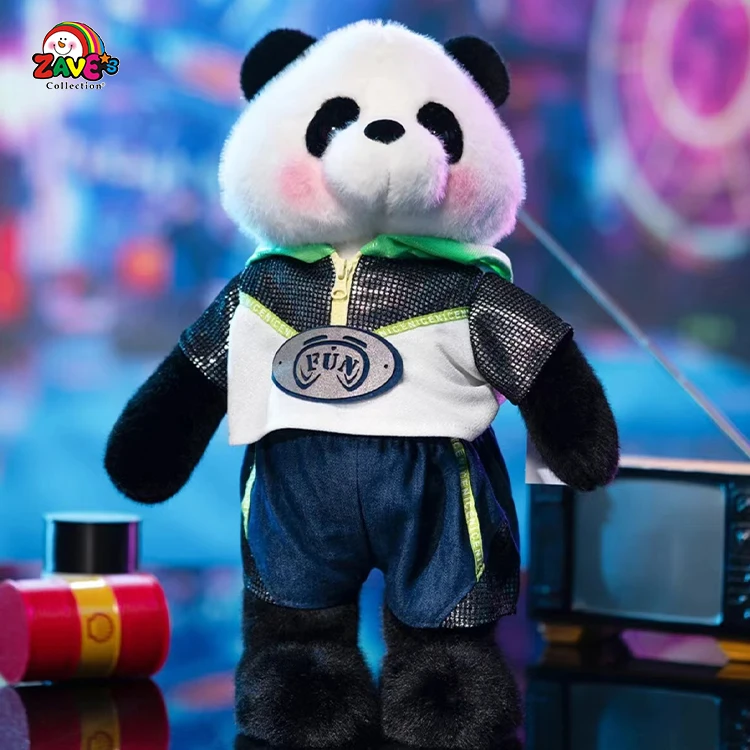 Zaves 15-inch Game IP character customization convertible standing panda doll for boys plush animal toy stuffed animal toy