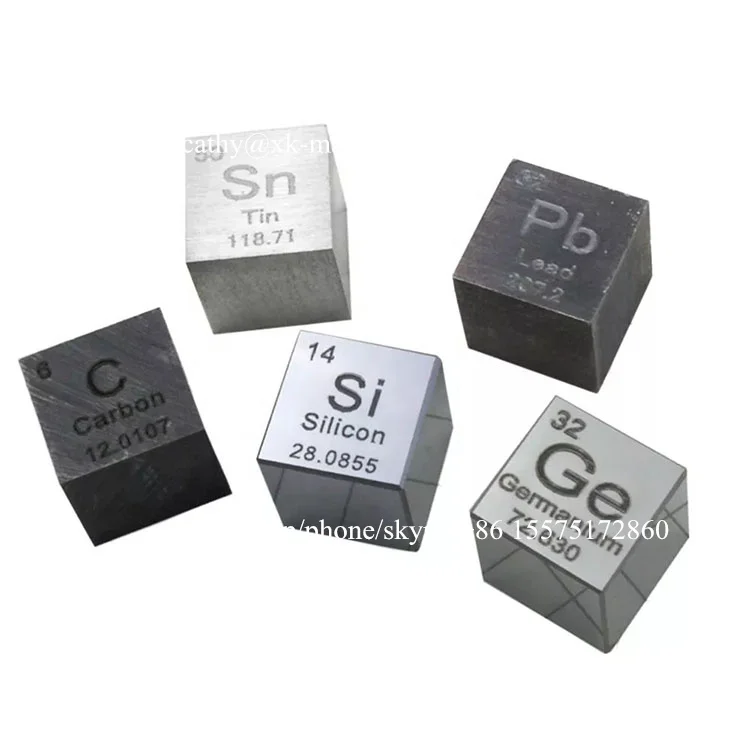 Customized Carbon Metal Cubes 10mm High Density 99.9% C Carbon Lumps for University Study