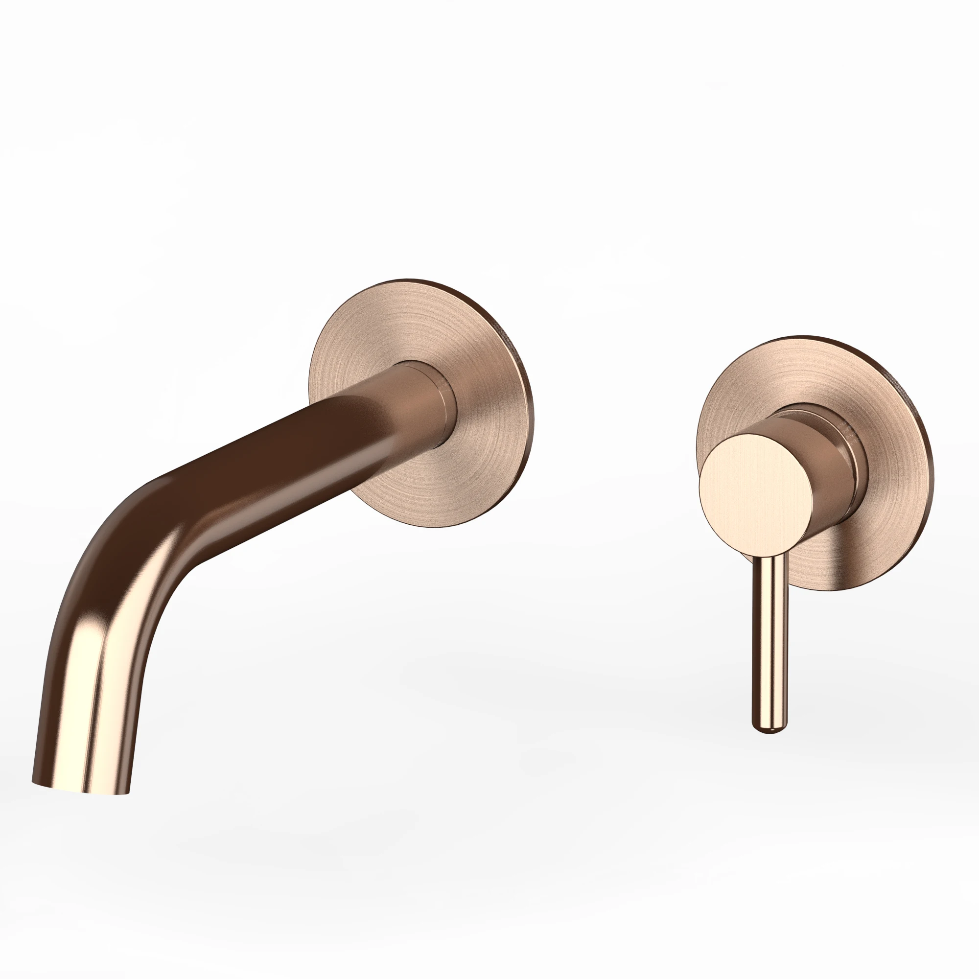 Wall Mounted Single Handle Faucet Basin Mixer Concealed Two Holes Tap Professional Manufacturer Single Lever Mixer Round Design