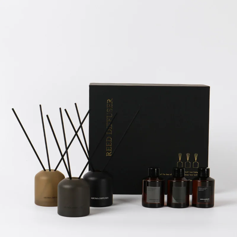 Aroma Gifts Set of 3 50ml Diffuser Gift Set  With Nature Essential Oil Reed Diffuser Home Fragrance New Design Promotion Gifts