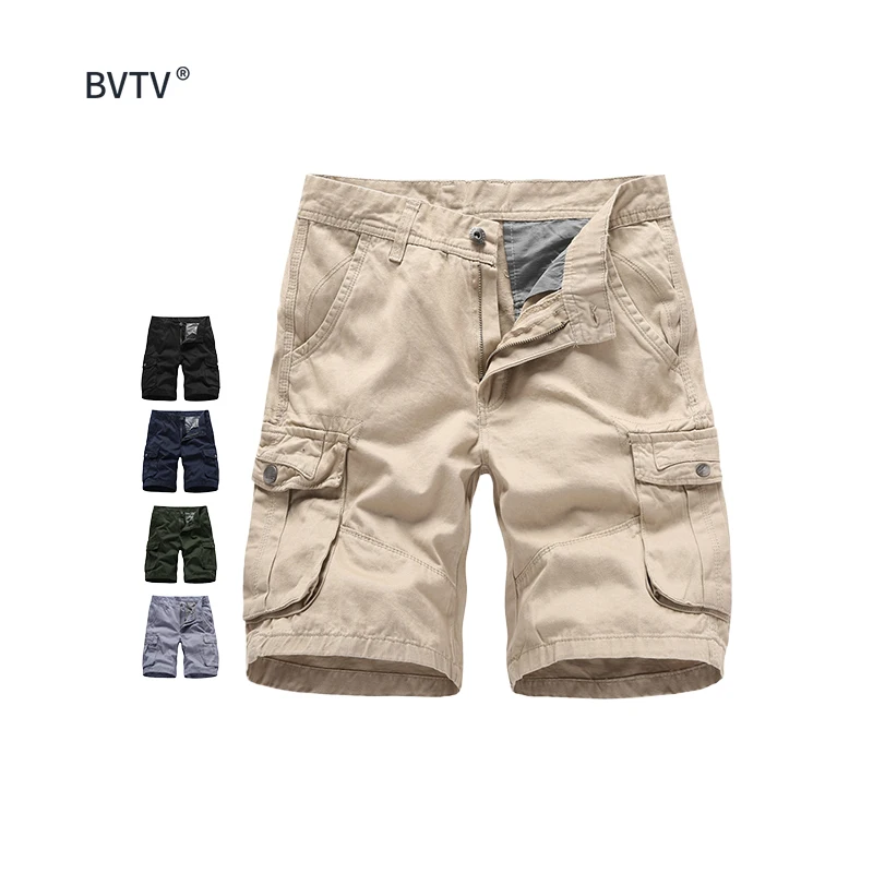 Sweat Runningeuropeanocket Short Pants 100% Cotton Cargo Shorts Pattern Board Shorts Grey Print Casual Wholesale Mblacksummer