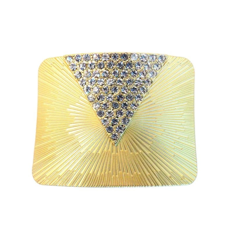 Квадратные украшения для обуви из горного хрусталя с пряжкой сапог на высоком