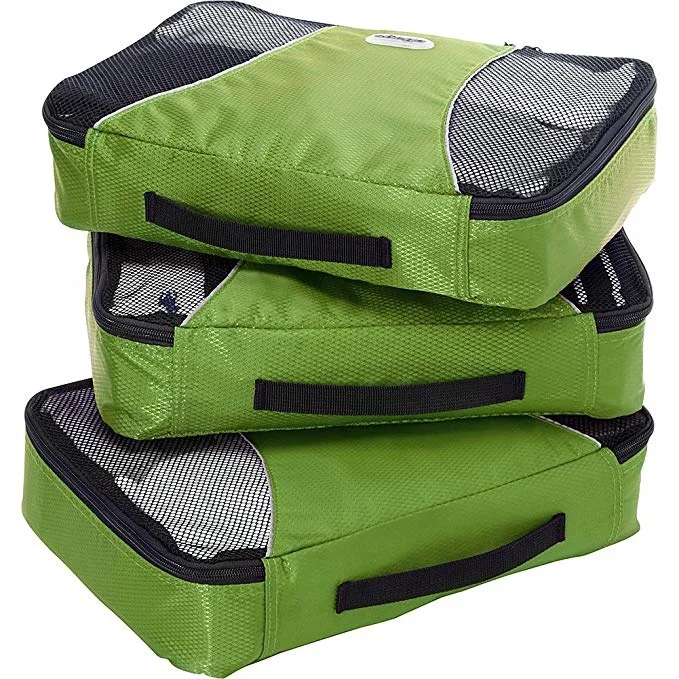 Водонепроницаемый 3 компл. Путешествия Сжатия Упаковка Кубики организаторы чемодан организатор