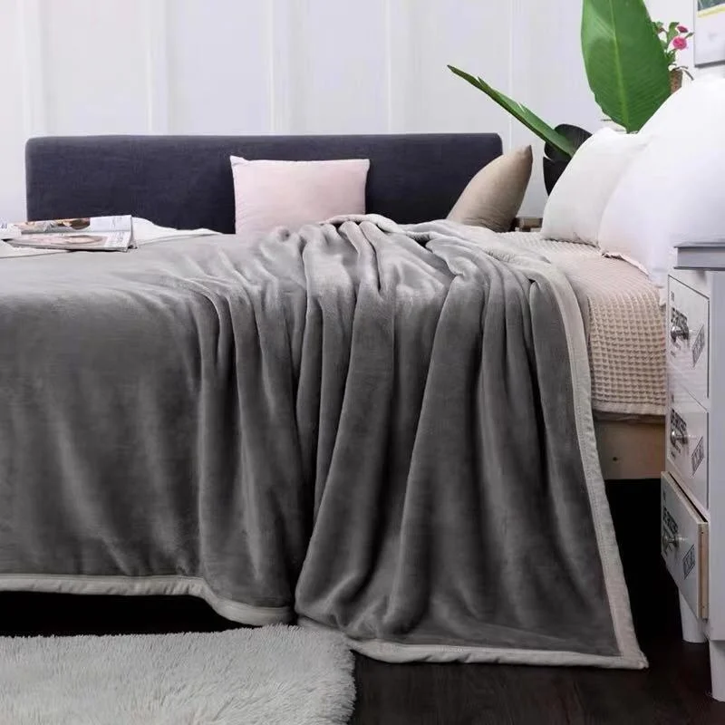 Plush Fuzzy Throw Fleece Flannel Super 100% Polyester Soft Sofa Bedding Blanket