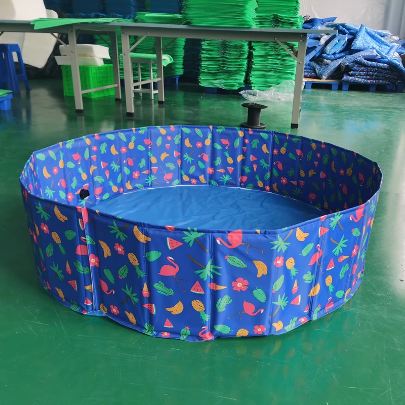 
Custom Pvc Bathing Tub Paddling Folding Dog Bath Tub Outdoor Swimming Pool Portable Pet Dog Pool 