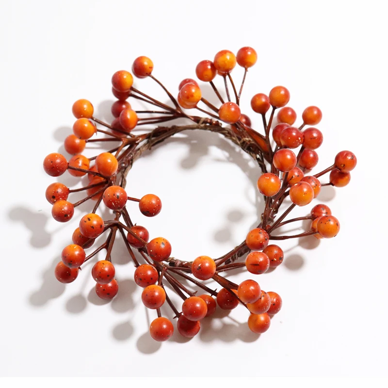 Thanksgiving maple leaf orange berries Nordic Style Ins Simulation Crafts Plant For Home Decoration