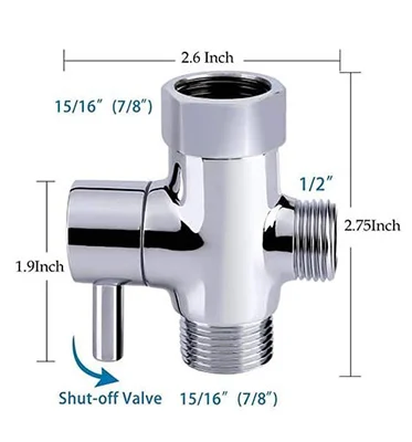 Sus 304 Stainless Steel Bathroom Handheld Sprayer Set Toilet Seat Bidet Shattaf with T-valve for Woman