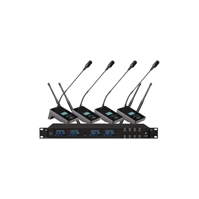 H8604 professional One to four wireless conference microphone gooseneck