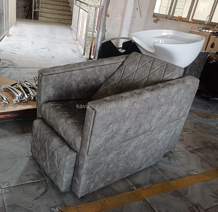 Factory Salon Hair Equipment Furniture Modern Style Shampoo Bowl and Chair for sale