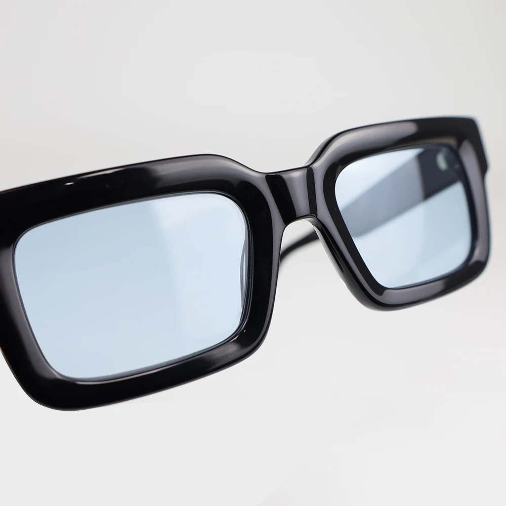 Benyi Women Men Custom Logo Luxury Thick Acetate Sunglasses Square Frames High Quality Fashion Vintage Mens Polarized Sunglasses