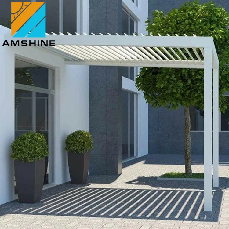 Garden free standing waterproof modern bioclimatique aluminum gazebo outdoor pergola automatic