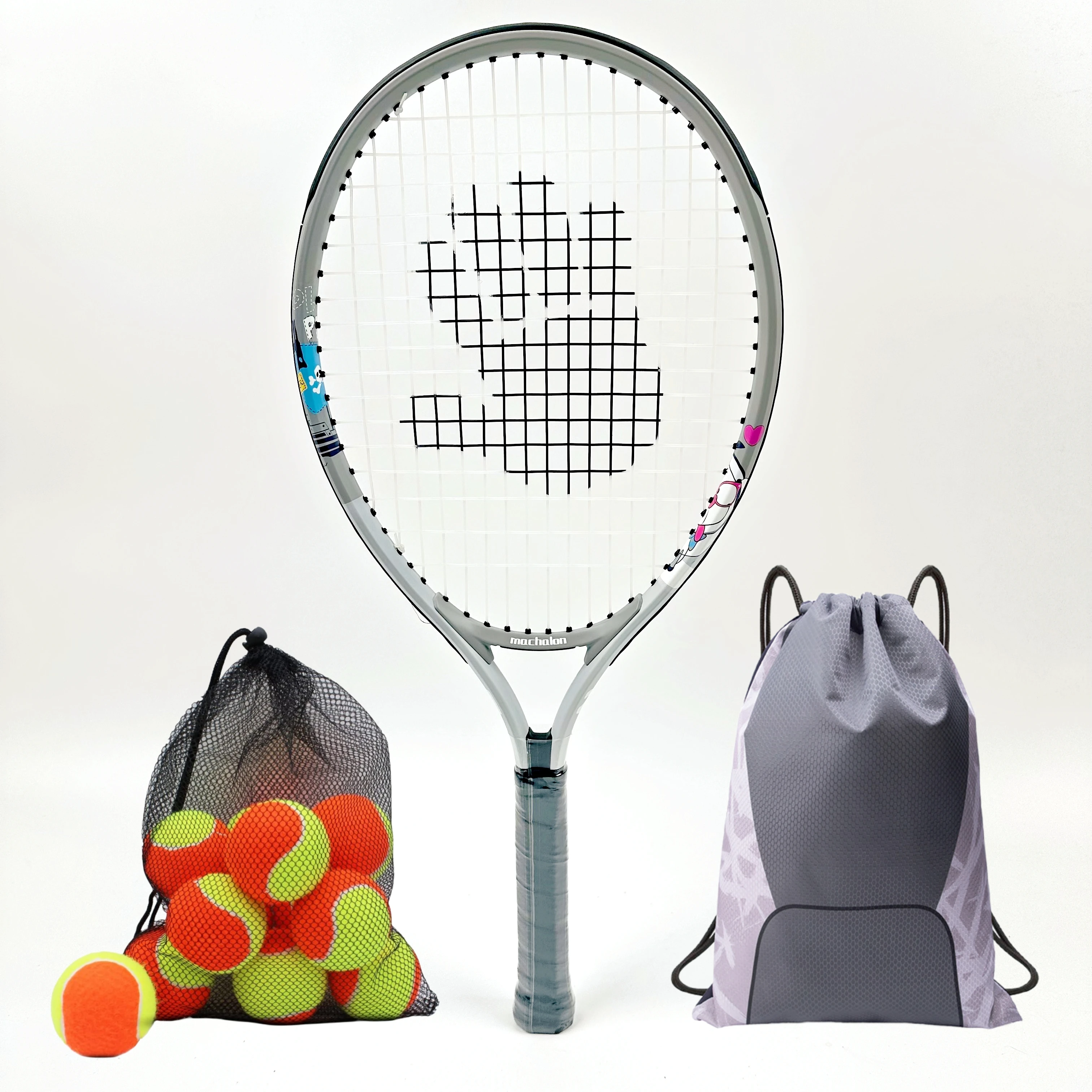 Popular High quality custom kids training lawn tennis racket  junior tennis racquets aluminum tennis racket 17 19 21 23 25inch