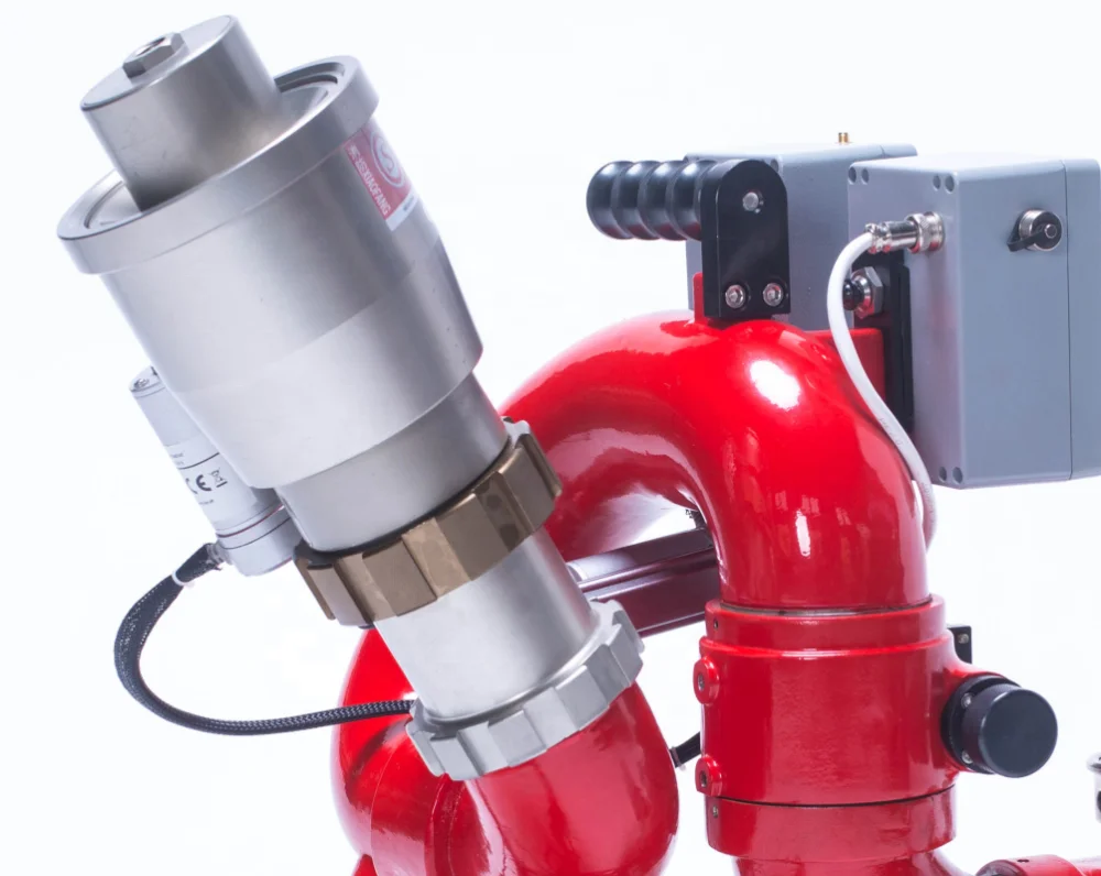 portable fire fighting water monitor with foldable tripod stand