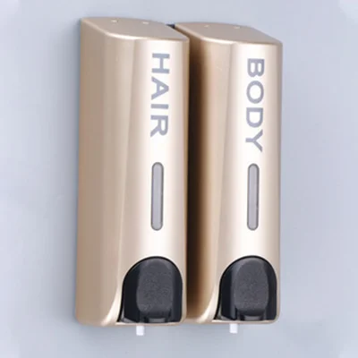 Factory Direct Wholesale Rose Gold Wall Mounted Touch Squeeze Hotel Soap And Shampoo Dispenser