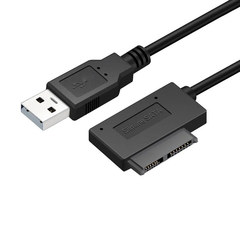 Кабель-переходник USB2.0 на Mini Sata II 7 + 6 13Pin для ноутбука CD/DVD ROM привода Slim